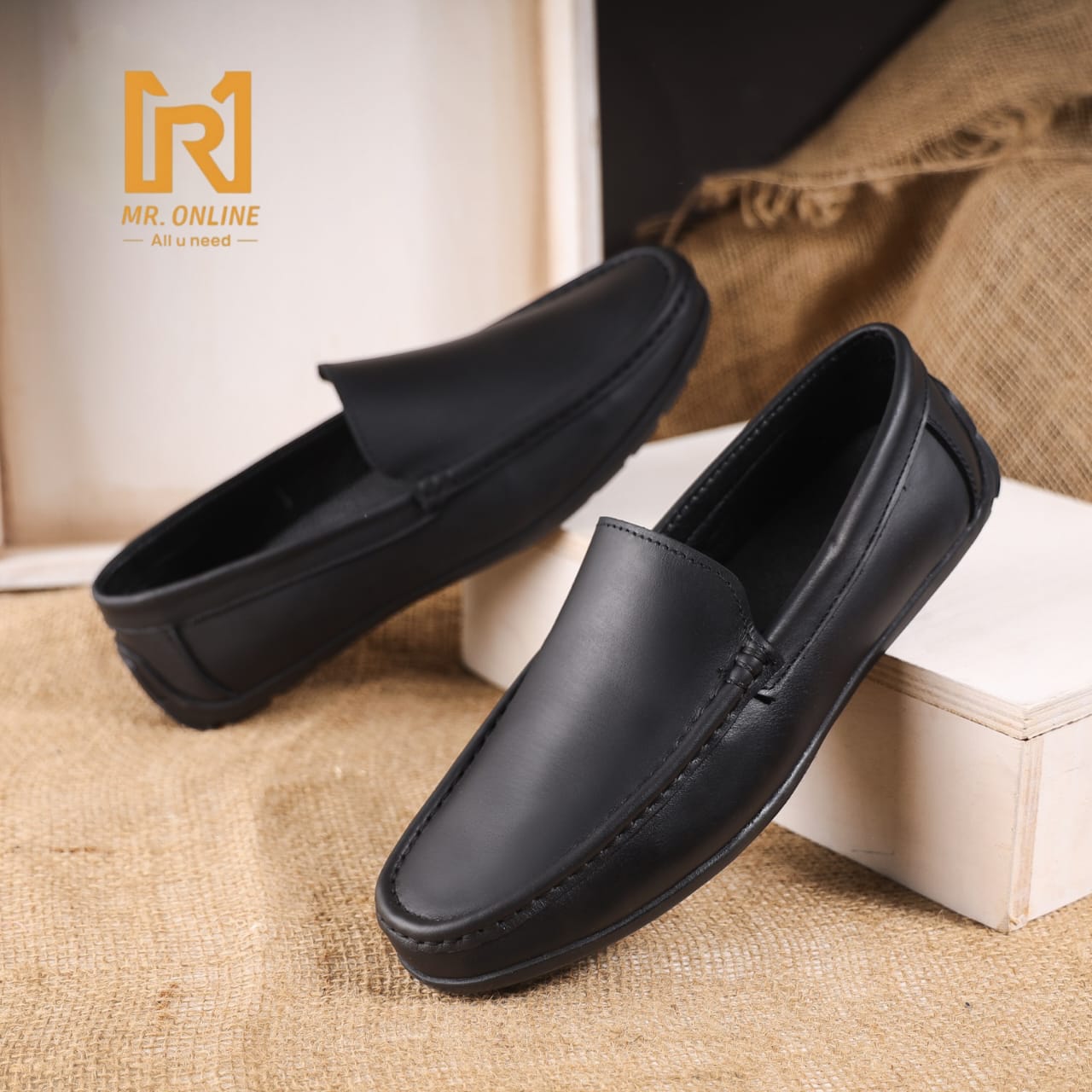 جزمه جلد طبيعي ١٠٠٪ - اسود R109