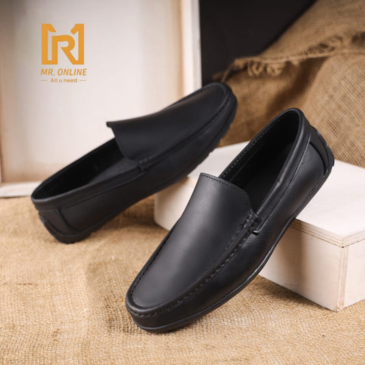 جزمه جلد طبيعي ١٠٠٪ - اسود R109