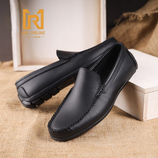 جزمه جلد طبيعي ١٠٠٪ - اسود R1