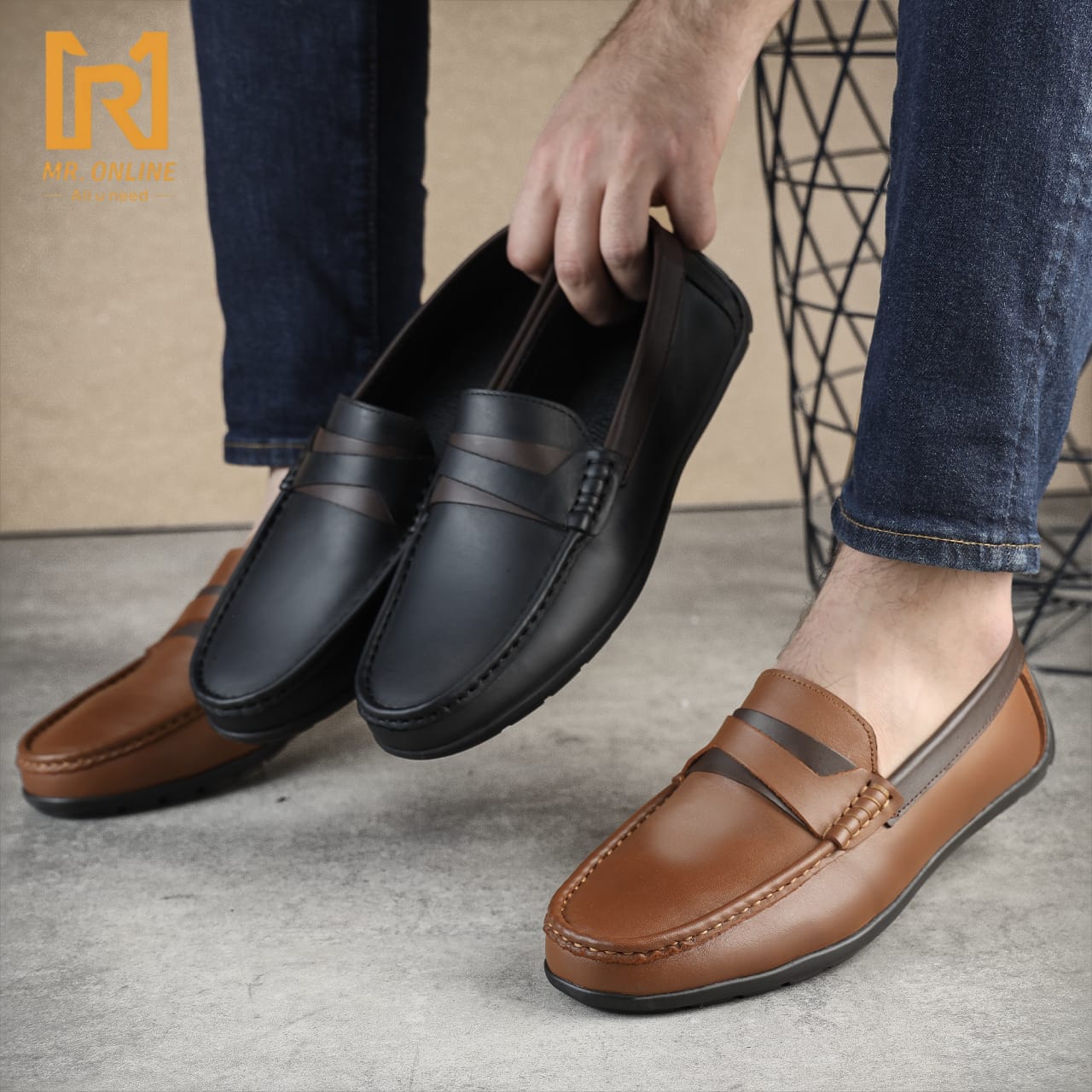 جزمه جلد طبيعي ١٠٠٪ - هافان R106