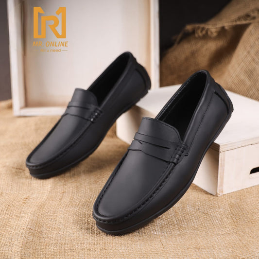جزمه جلد طبيعي ١٠٠٪ - اسود R108